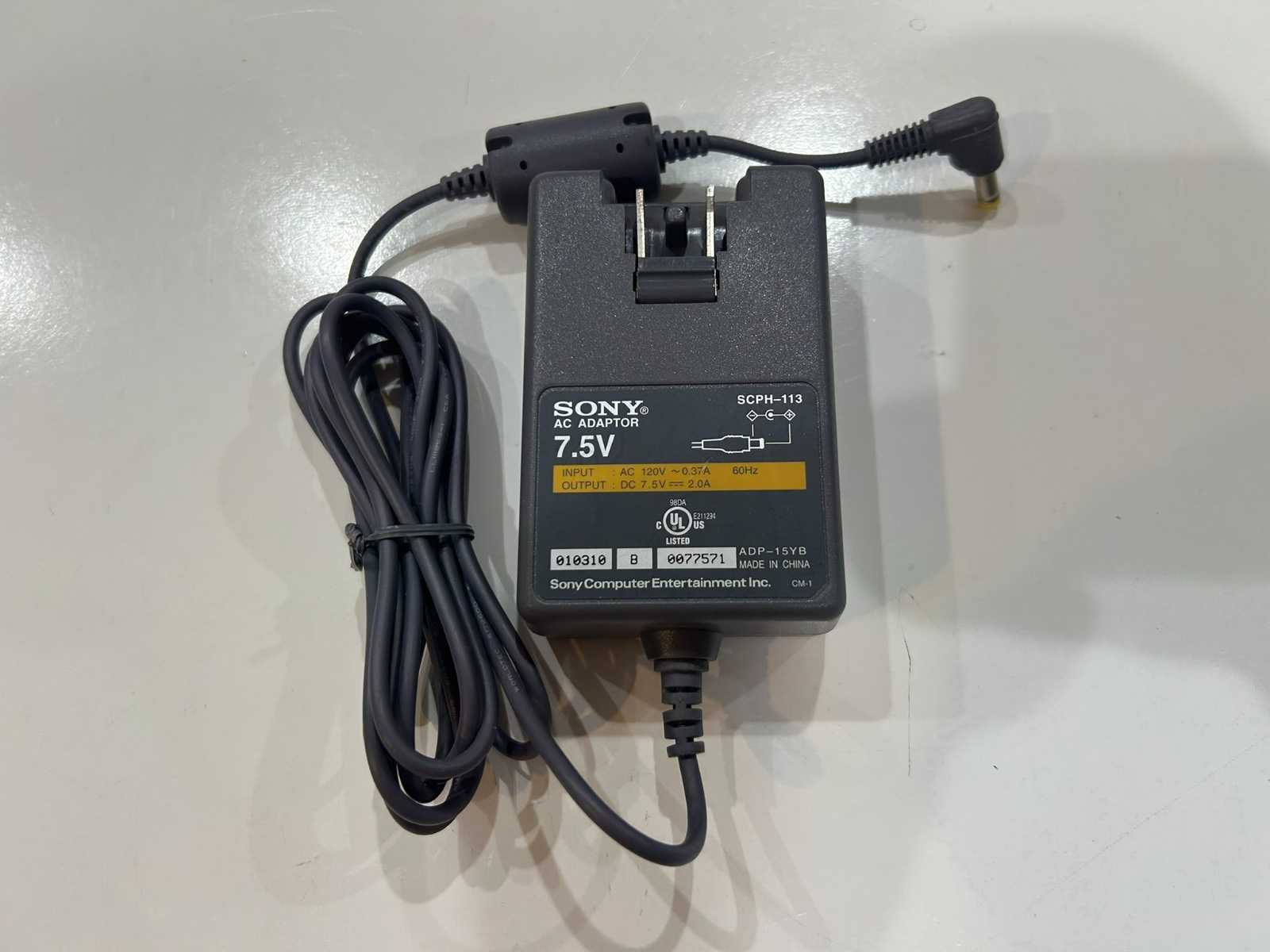 Genuine Sony PlayStation 1 OEM AC Adapter Power Cord Model SCPH-113 ...