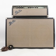 1965 Fender Bandmaster AB763 Blackface Piggyback Amp Head Cab Pre-CBS