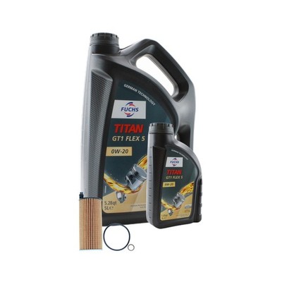 6L Fuchs TITAN GT1 FLEX 5 0W20 Mahle Engine Oil Change Kit for G42 230i F32 430i