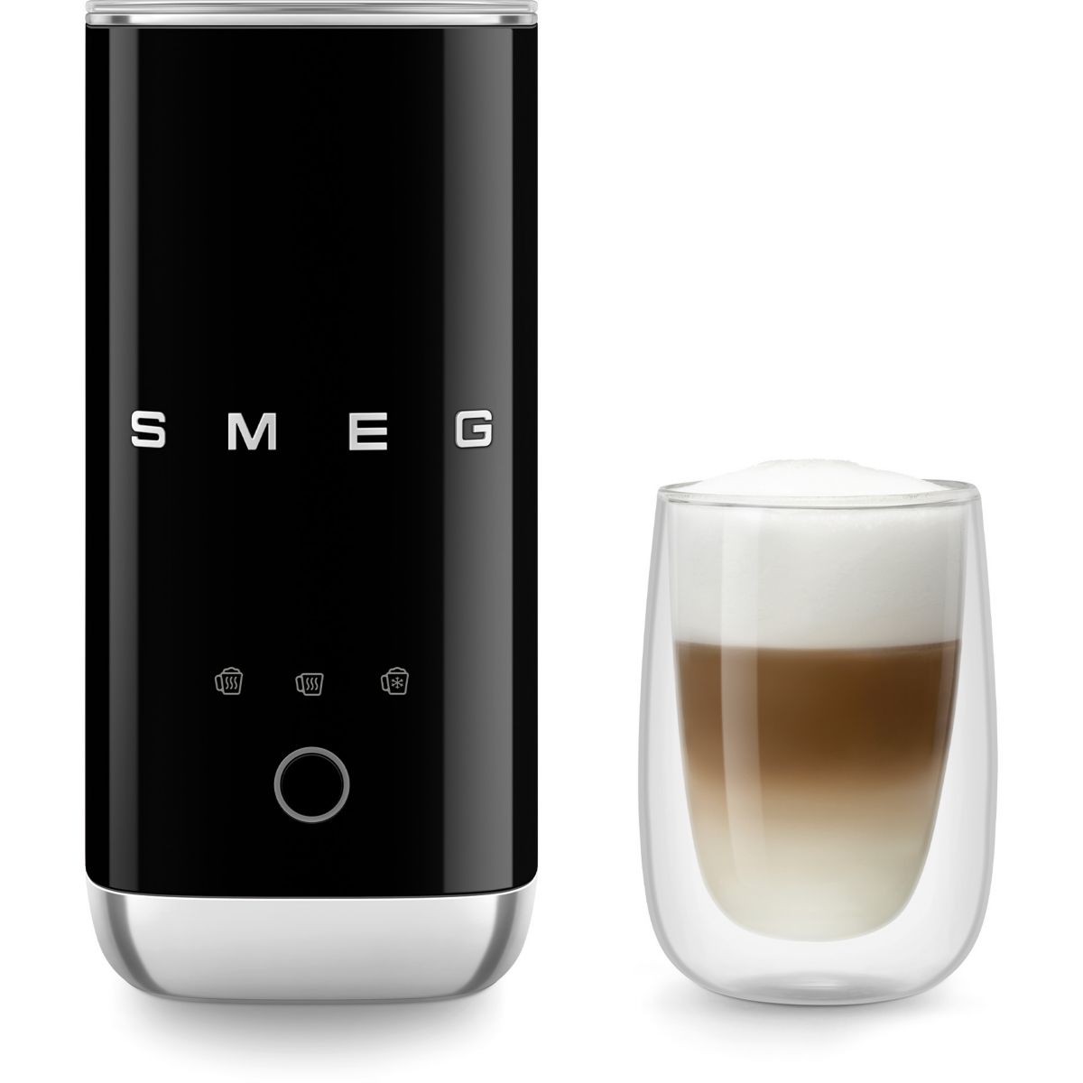 Mousseur à lait SMEG MFF02BLEU noir : émulsionneur rétro Années 50