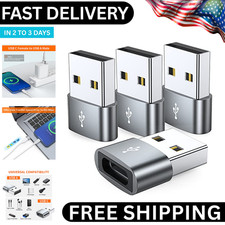 4 PACK USB C 3.1 Type C Female to USB Type A Male Port Converter Adapter USA...