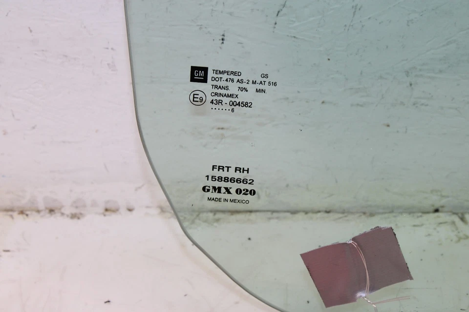 Pontiac Solstice 2006-2009 convertible puerta derecha ventana vidrio OEM LM2 Foto 2 de 3