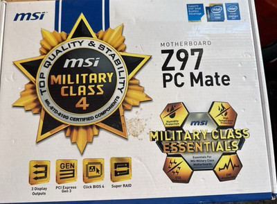 MSI Z97 PC Mate Motherboard LGA1150 HDMI 4K Gen 3 UHD Support