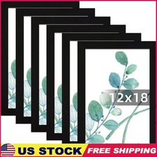 12x18 Picture Frame Black Set of 6, Display Pictures 12x18 Without Black