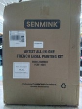 SENMINK 196 Piece Painting Set w French Easel, Canvas, Acrylic, Oil, Watercolors