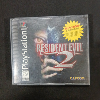Resident Evil 2 Sweepstakes PS1 Playstation 1 Black Label, Tested, No Manual
