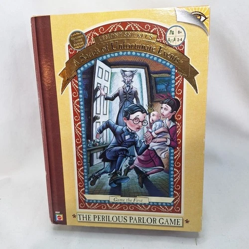 Vintage Lemony Snicket's The Perilous Parlor Board Game 2003 Mattel Family