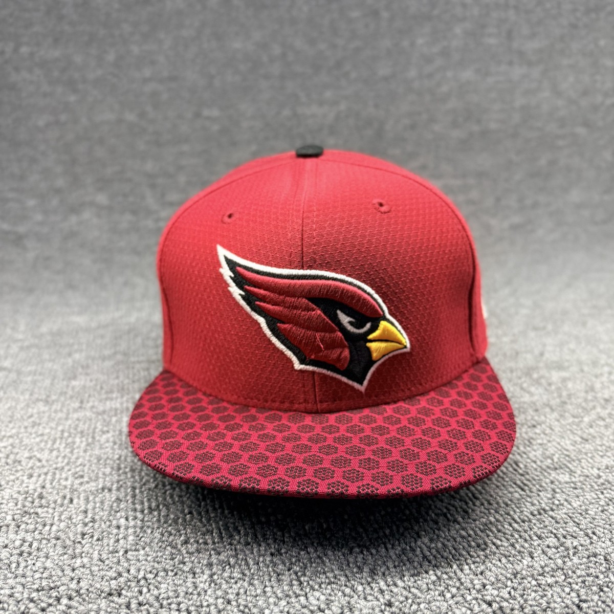 New Era 59FIFTY Arizona Cardinals NFL Fitted Hat 6 5/8 Red Patterned Brim Kids