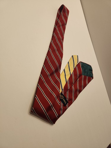 Tommy Hilfiger Ties. Set Of 2. 100% Silk. Classic Colors/red/blue/yellow/striped - Picture 8 of 14