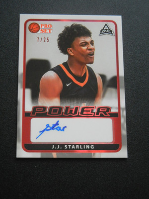 2021-22 Leaf Pro Set Power RED Auto /25 J.J. Starling - Syracuse Senior