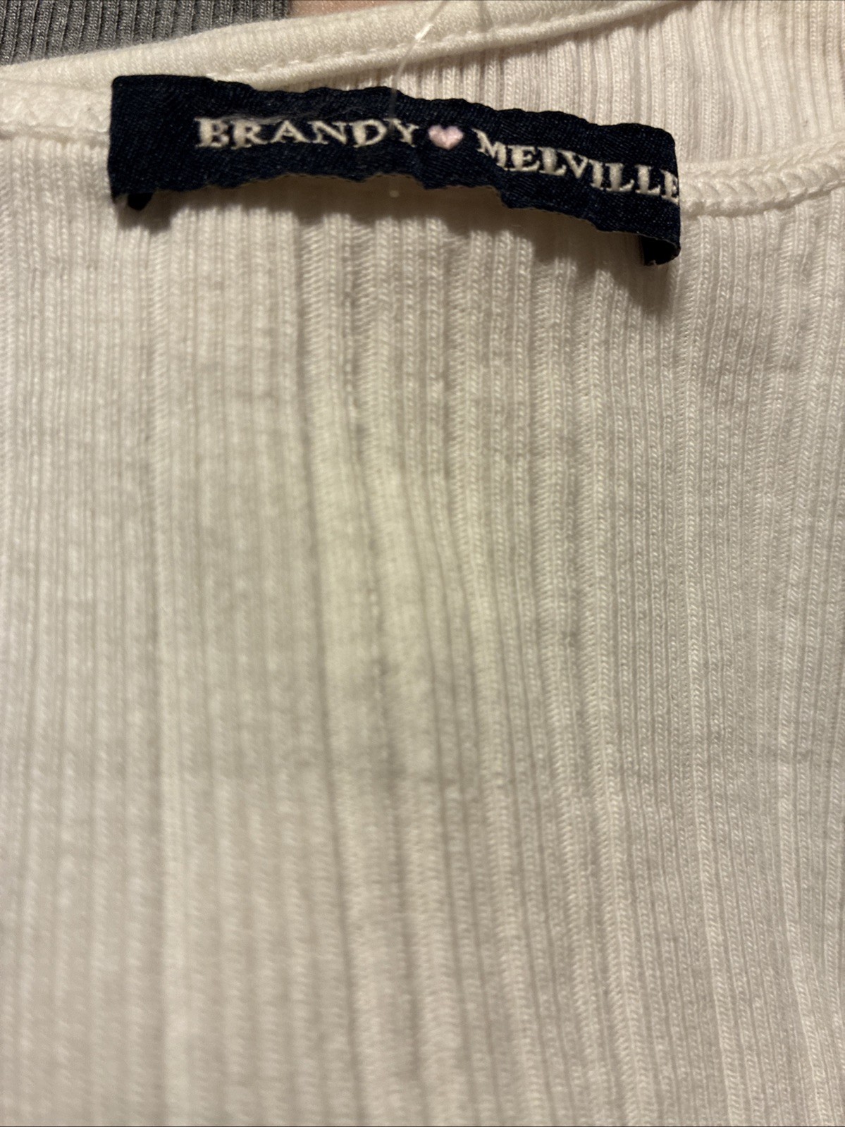 brandy melville Solid White Ribbed Crop Cami Tank… - image 3