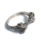 Vintage Sterling Silver Hallmarked Rams Head Statement Ring Size N E720