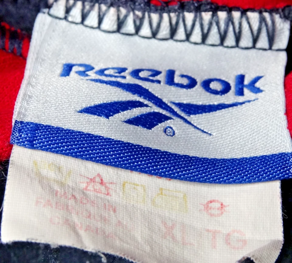 Vintage Reebok Sweatshirt Hoodie XL Mens 90s Blank Navy Blue Pullover Sportswear - Image 3 of 4