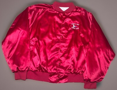 Vintage 1980s Tampa Bay Yacht Club Red Bomber Jacket Nylon 2XL