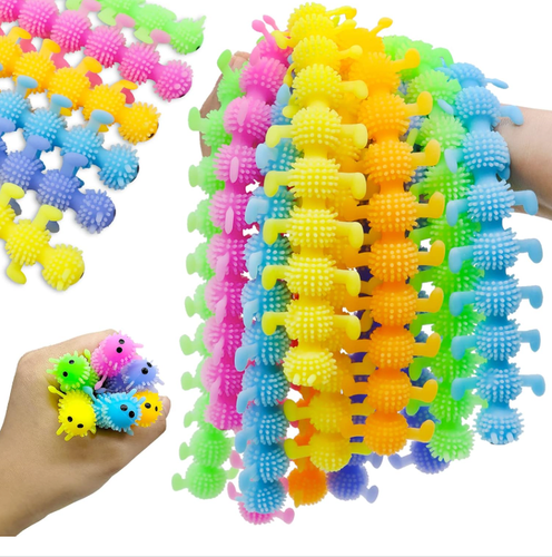 Colorful, stretchy stress relief toy set
