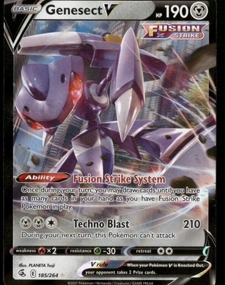 Genesect V SWSH08: Fusion Strike 185/264 Pokemon TCG