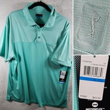 PGA Tour Performance Golf Shirt Mens XL Light Green Driflux Athleisure NWT