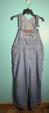 Vintage Women  s M Mickey Unlimited Disney Blue Jean Bib Overalls Mickey Mouse