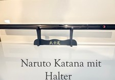 Anime katana NARUTO spada di Sasuke nero LEGNO lama con supporto cosplay w