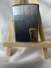 1974 Coca-Cola ZIPPO Lighter w/ Gold Glass Plaque 