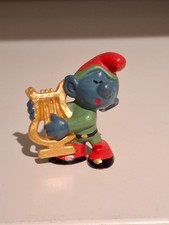 Schtroumpf Schleich: 20070 HARPE Customisé Lutin de NOEL - NEUF (Smurf)