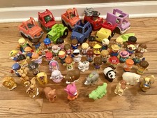Large Lot Fisher Price Little People Figures Animals  Vehicles