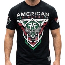 AMERICAN FIGHTER Black Red Green Mexico IRWINDALE Athletic Graphic T-shirt NWT