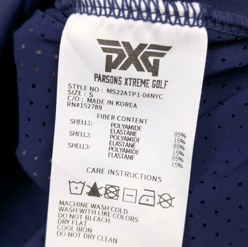 PXG Polo Shirt Men's Small Blue Vented Performance Golf Short Sleeve Stretch - Picture 6 of 8