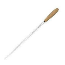 King David 12WTCK 12-Inch Baton White - Tapered Cork Handle