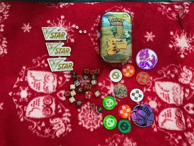 POKÉMON VSTAR TOKENS SPIEL WÜRFEL UND TIN, viele Extras, Sammlerstück