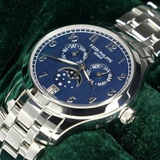 Patek Philippe Annual Calendar Moon Phase Blue Steel MINT FULL SET 4947/1A-001 12