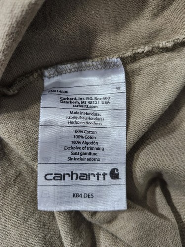Carhartt Shirt Mens 2XLT Henley Original Fit Chest Pocket 1/4 Button Lot Of 2 - Picture 11 of 11