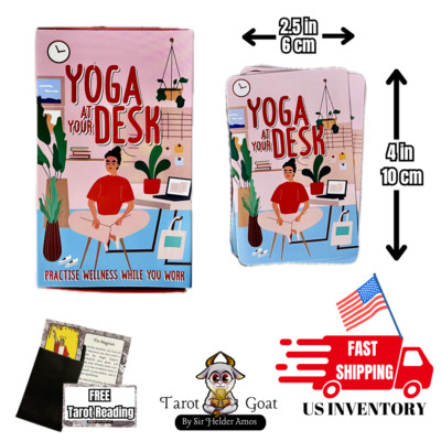 Yoga At Your Desk Set of 100 Cards to Practice Chair Yoga Wellness from Office