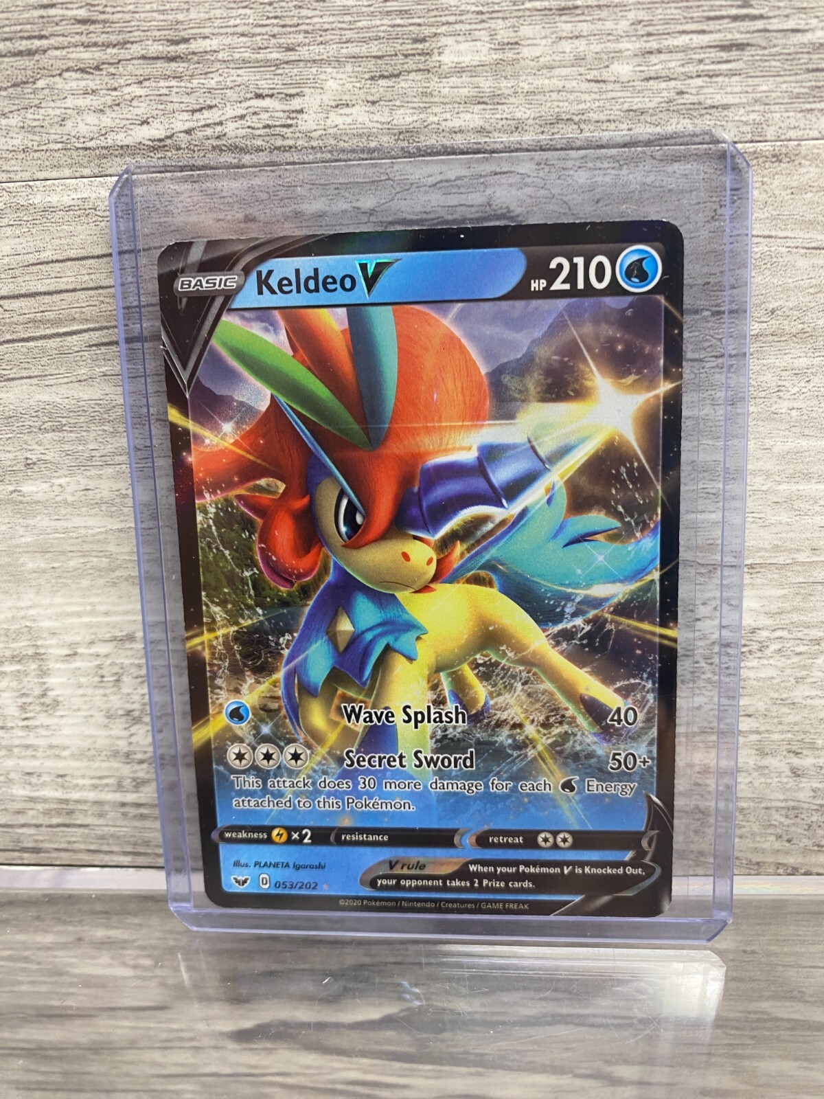 Pokémon TCG Keldeo V Sword & Shield Base Set 053/202 Holo Ultra Rare Card