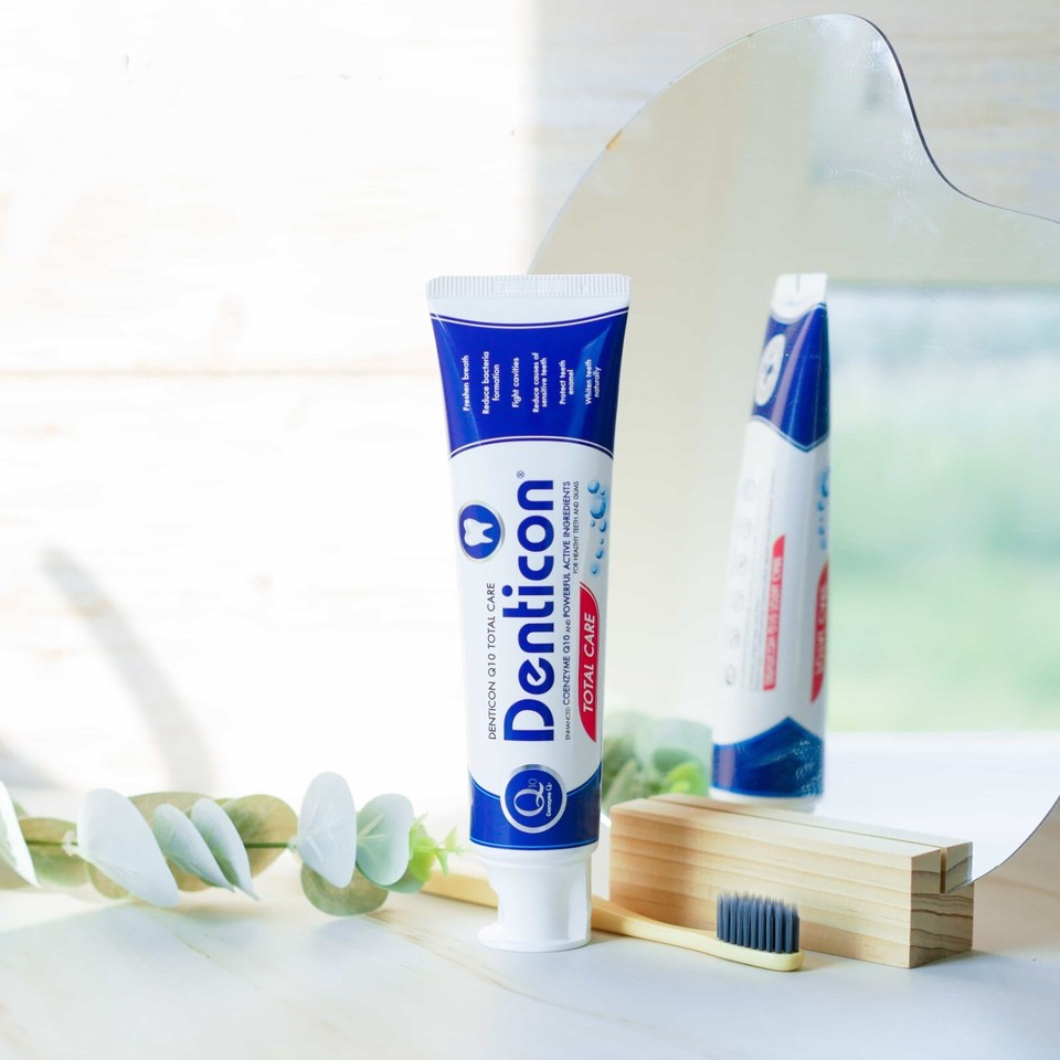 Denticon Toothpaste Q10 Total Care Formula Reduce Plaque & Sensitive ...