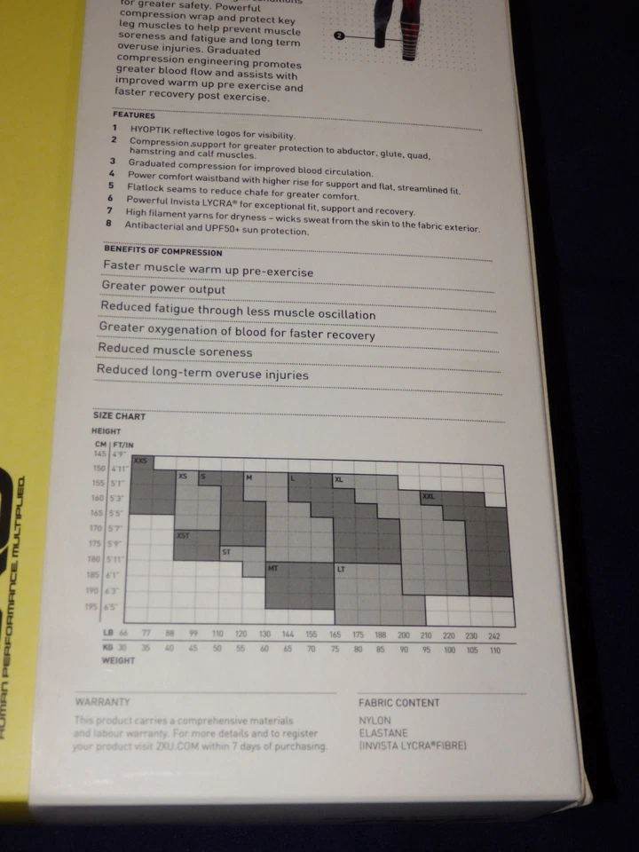 2XU Women Hyoptik Mid-Rise Compression Tights Large New MSRP $99 - Image 3 of 4