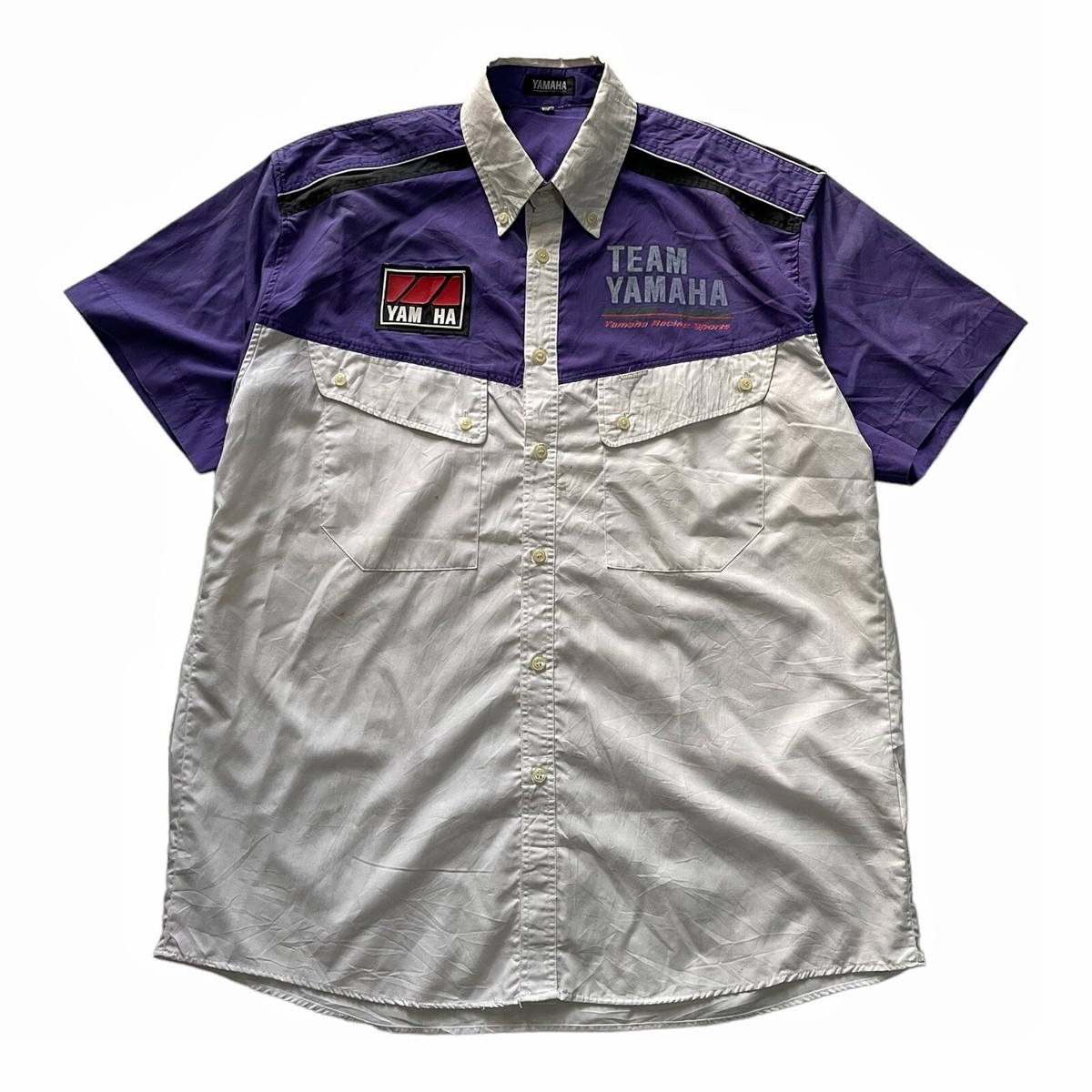 Vintage Team Yamaha Racing Sport Work Shirt Team Racing Moto Gp