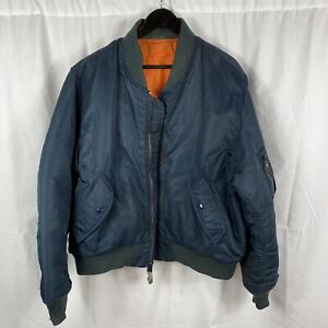 Vintage Blue MA-1 Spiewak Flight Jacket Large | eBay