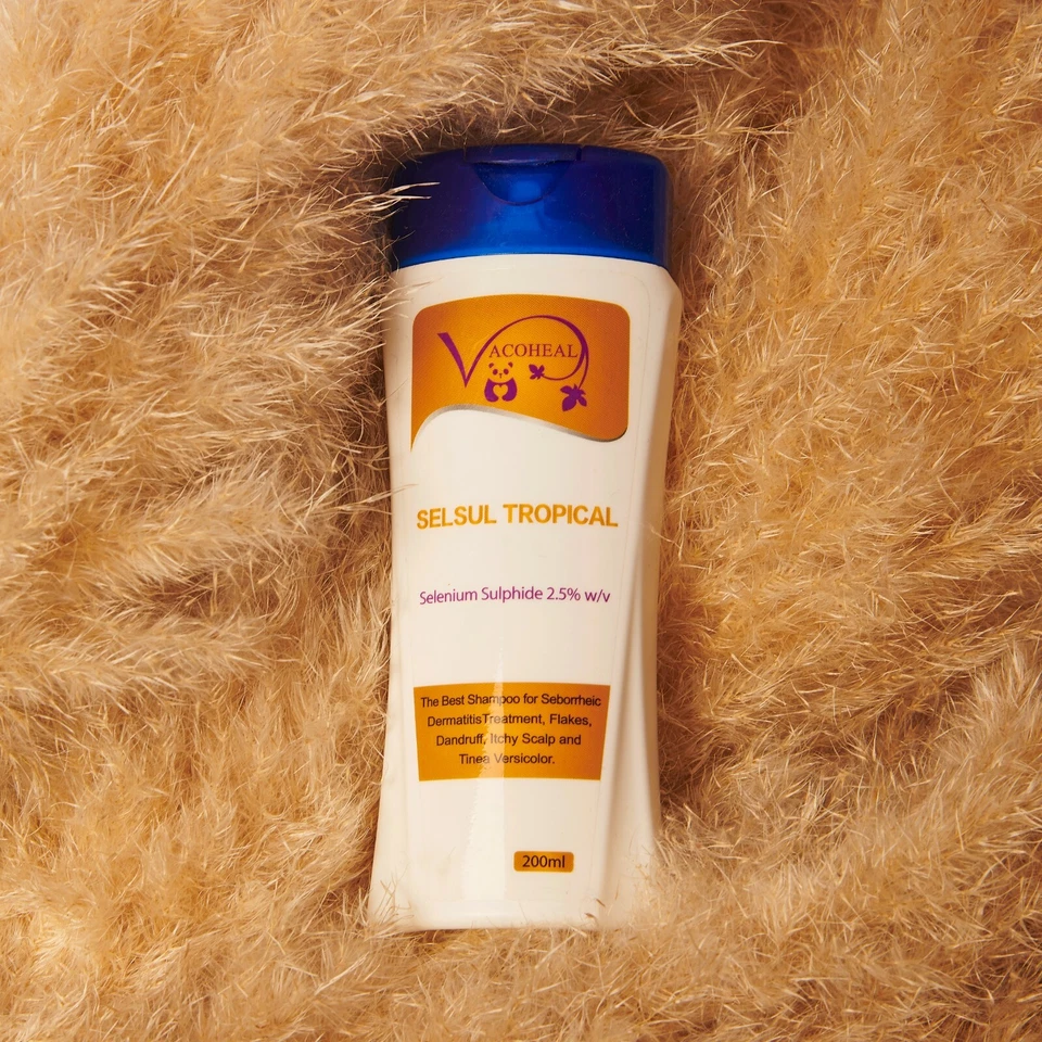 VACOHEAL Selsul Tropical 2.5% Selenium Sulphide shampoo Seborrheic Dermatitis 200ml UK