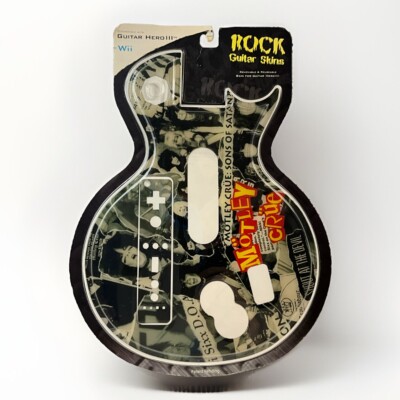 NINTENDO Wii Guitar Hero III MOTLEY CRUE Guitar Skin Gamer
