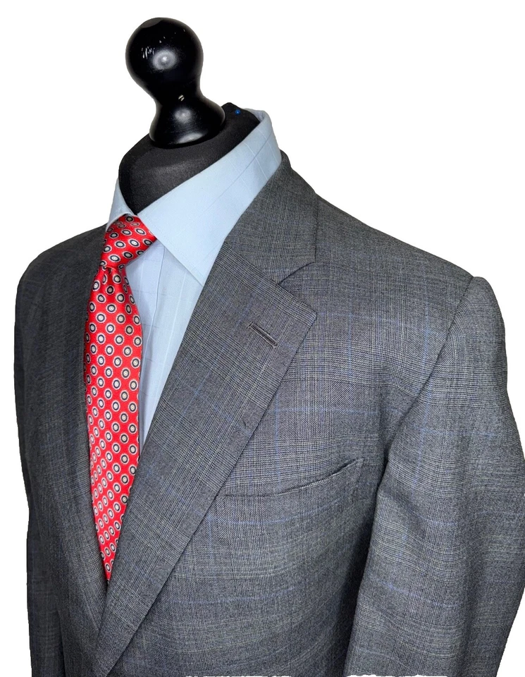 BLAZER BAILEY & WEATHERILL SAVILE ROW VINTAGE A MEDIDA LIENZO COMPLETO HECHO A MANO 40R Foto 3 de 4