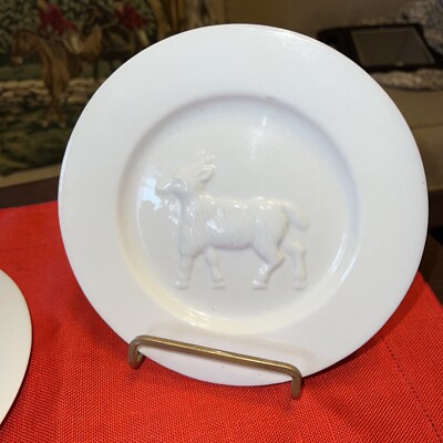 bonjour goat dessert plates set of 2 never used