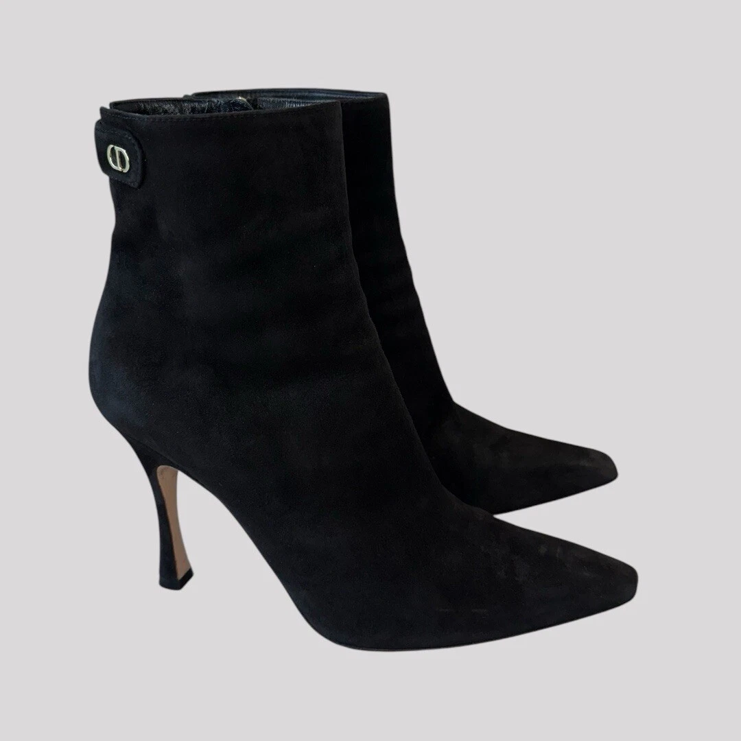 Bottines Christian Dior noires Dior Attract à talons avec logo CD neuves sans boîte