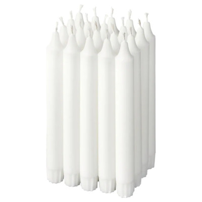   IKEA JUBLA Lüsterkerzen duftneutral weiß 19 cm 20 Stück NEU  