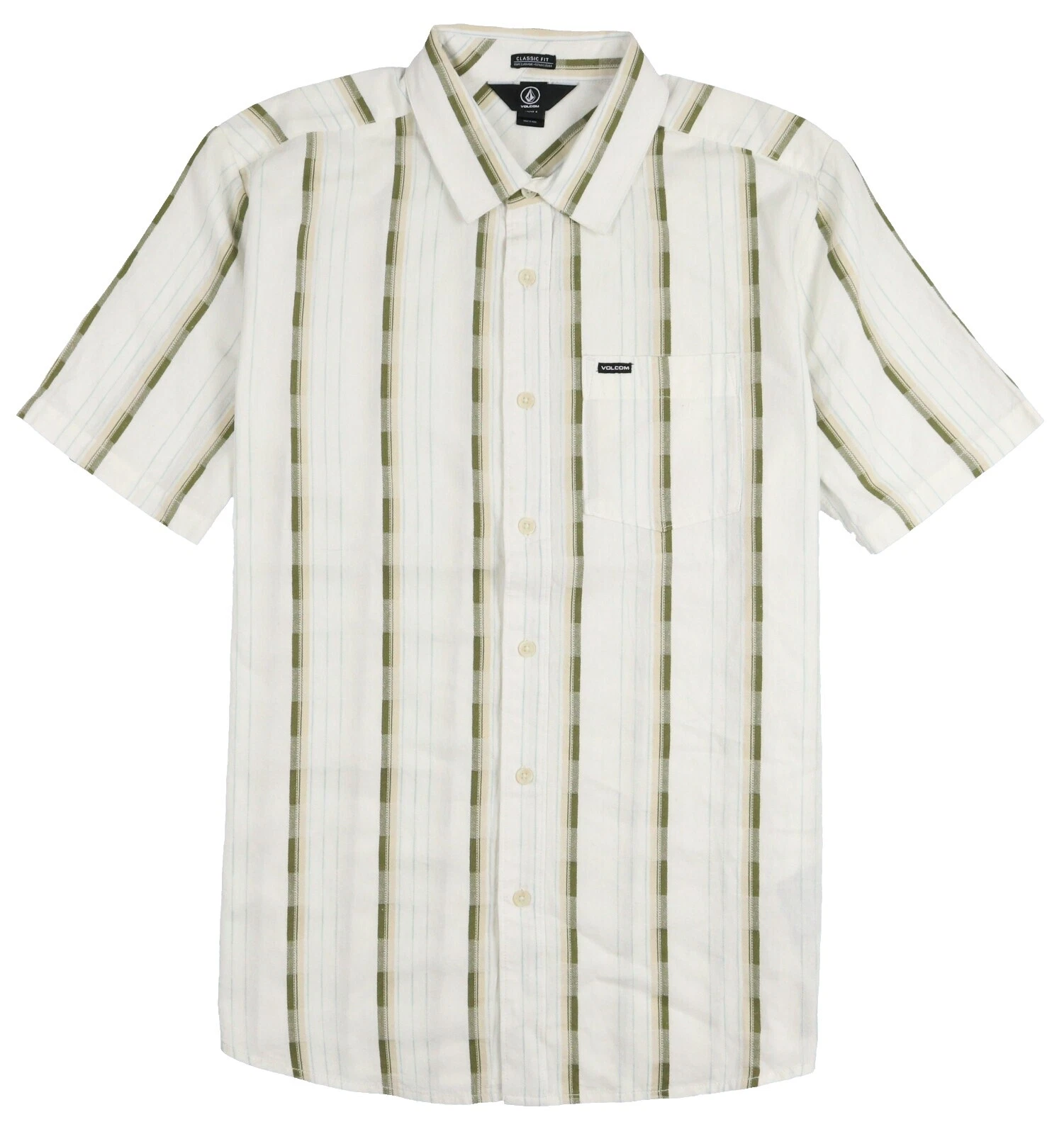 Volcom Short Sleeve Classic Casual Button-Down Shirts for Men