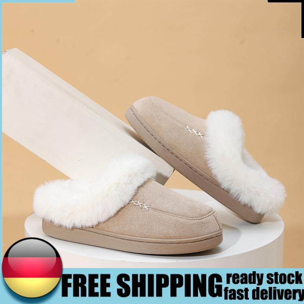 APL Faux Suede Slippers Fuzzy Outdoor Slippers Comfortable Lightweight for Men Women