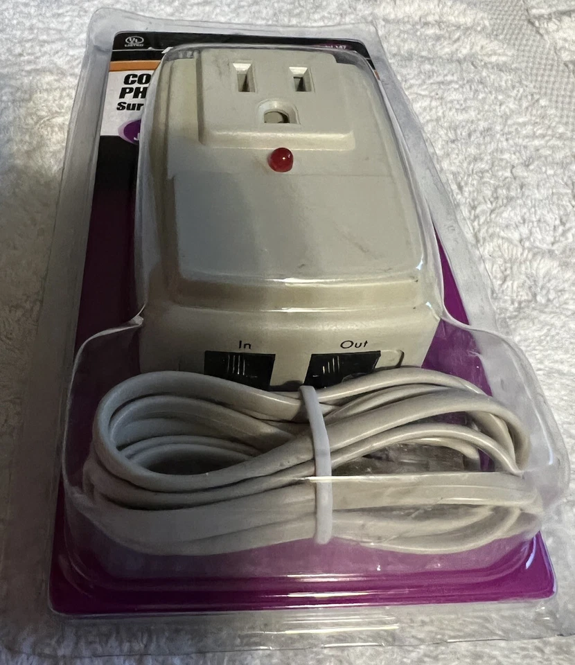 Protector contra sobretensiones inalámbrico FISKARS Power Sentry 147 270 julios teléfono fax módem Foto 4 de 4