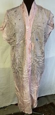 Antique 1920s Pink Silk ROBE Bed Wrap Amazing Embroidery Asian Sz 36 Sheer
