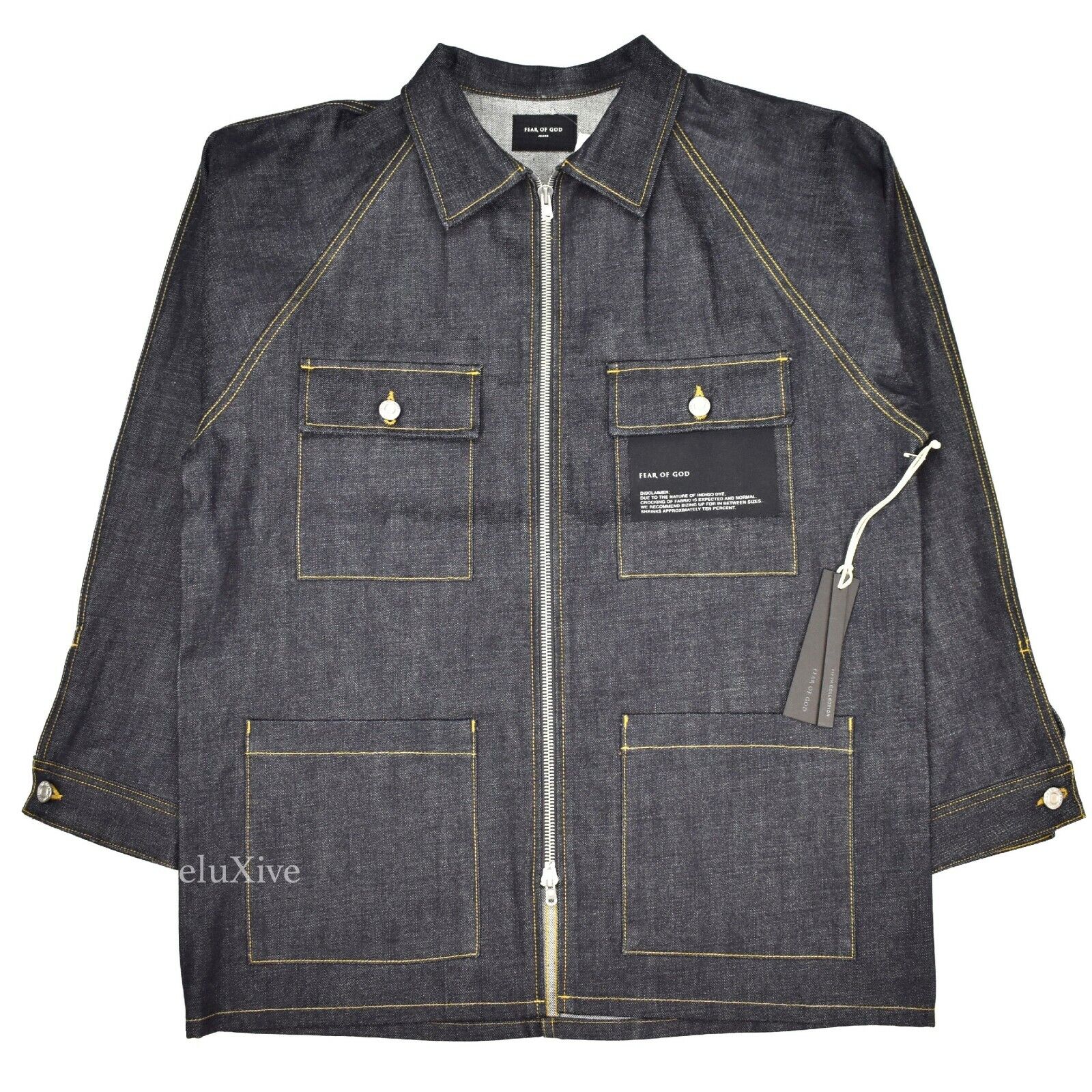 FEAR OF GOD RAW SELVEDGE DENIM JACKET-