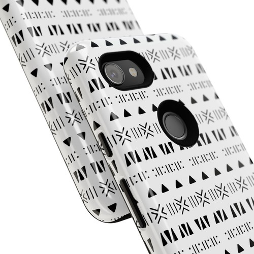 Black and White Southwestern Aztec Pattern Google Pixel Tough Cases - 第 103/131 張圖片
